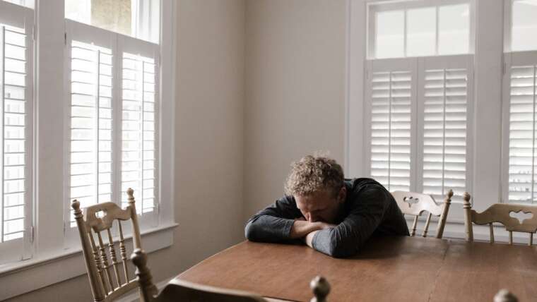 man with mental health problems