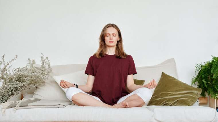 woman meditating