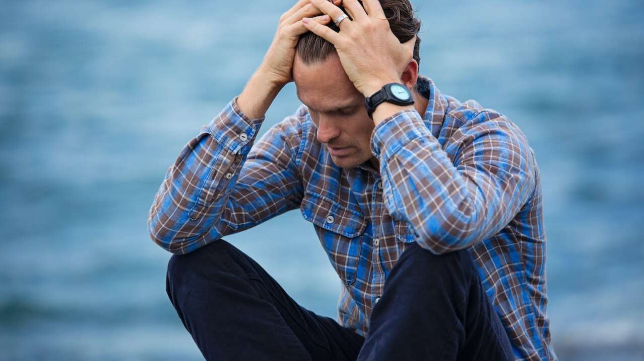 man with anxiety