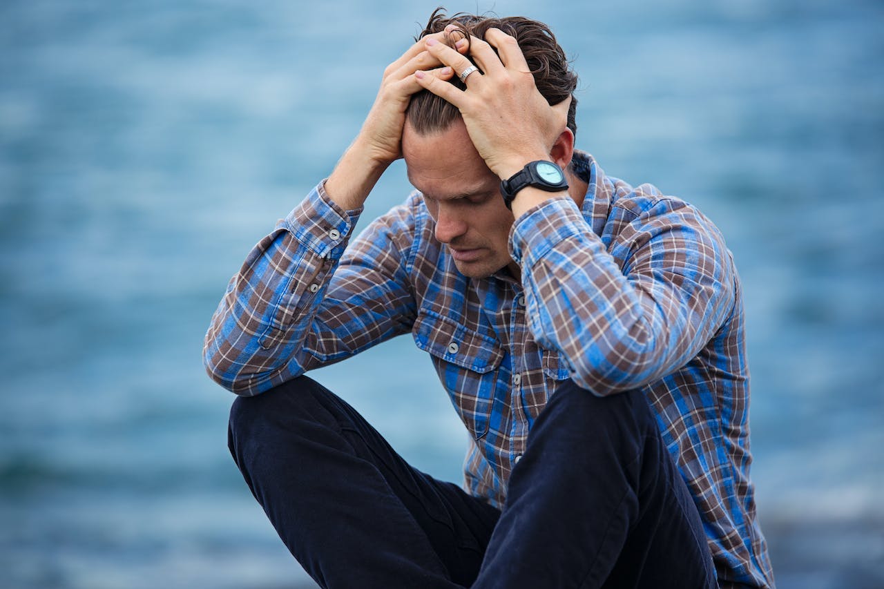 man with anxiety
